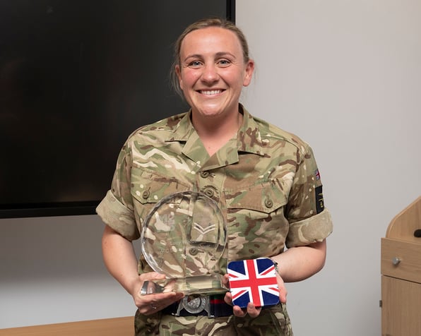 Lucy Weedall presented with award