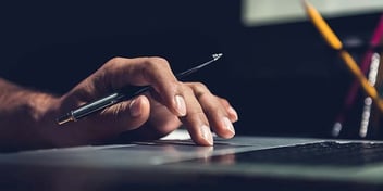 Man working at laptop